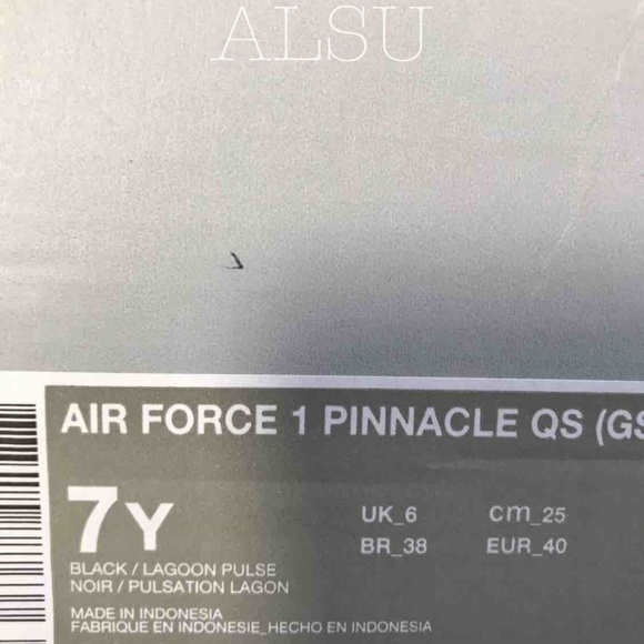 Nike Air Force 1 Pinnacle Black lacuna Pulse k/W - Picture 7 of 8